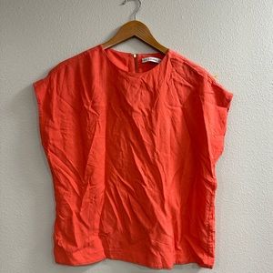 & other stories coral boxy top